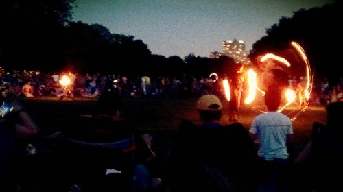 Fire Spinning & the City Scape